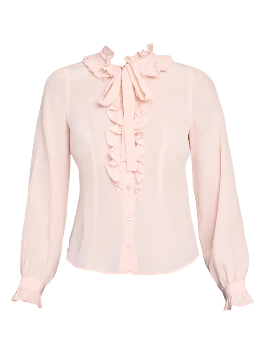 Catroux Silk Button-Front Blouse Catroux Silk Button-Front Blouse