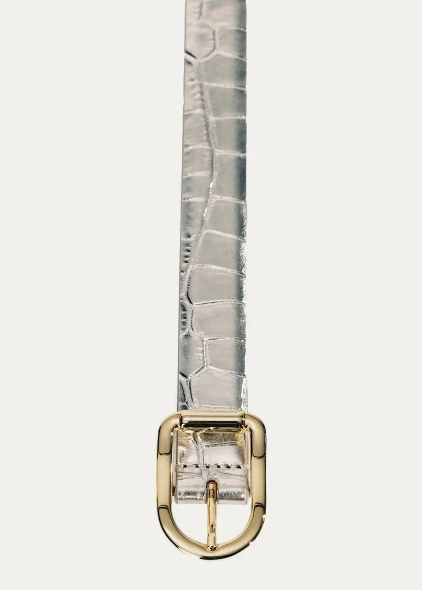 Déhanche Mija Mirror Croc-Embossed Leather Belt | Thumbnail 4 Déhanche Mija Mirror Croc-Embossed Leather Belt | Thumbnail 4
