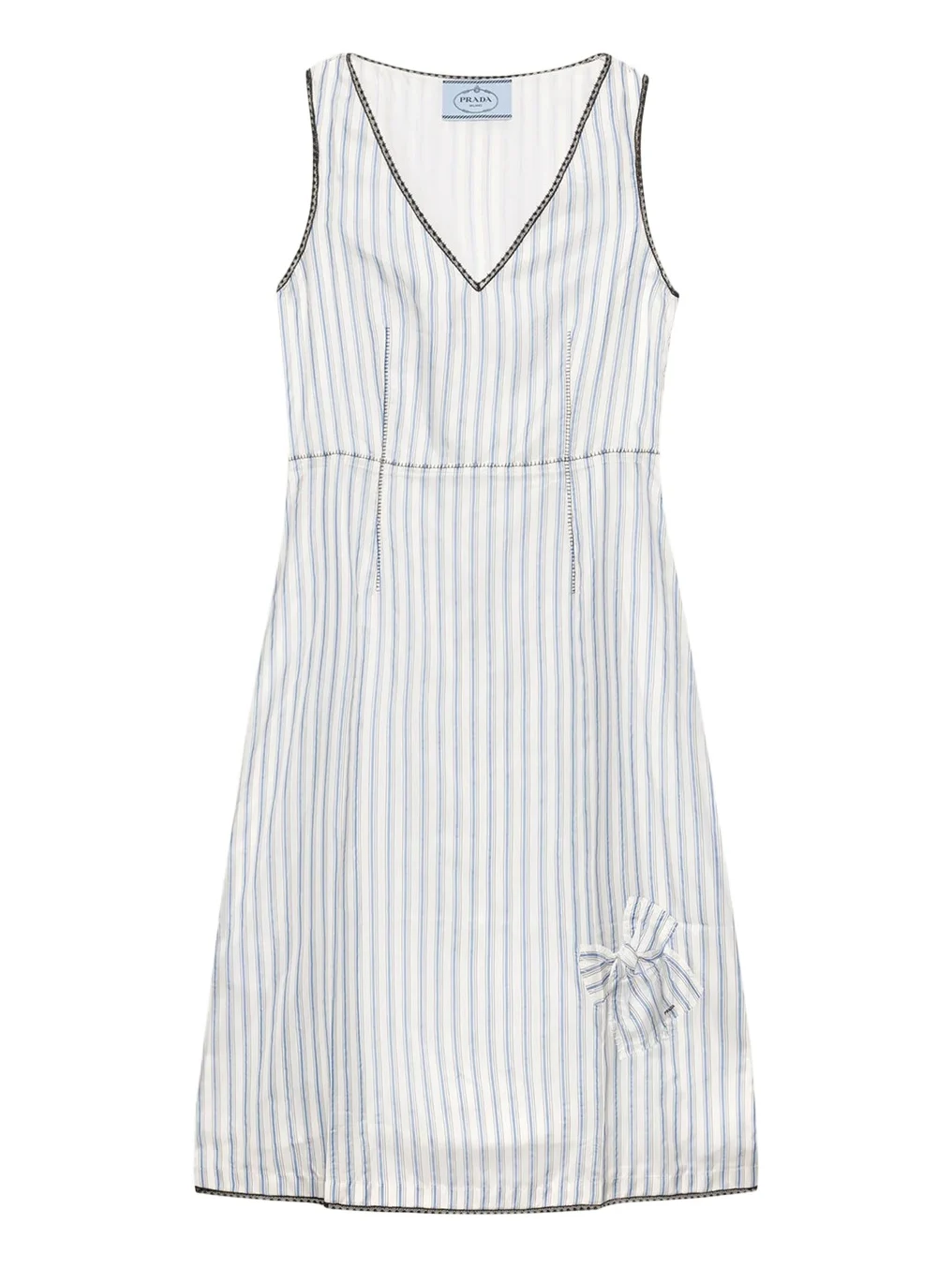 Striped V-Neck Midi Dress Striped V-Neck Midi Dress