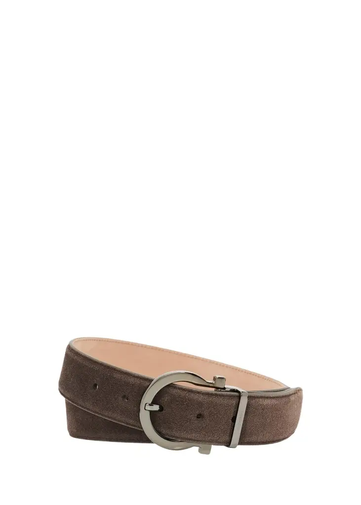 Ferragamo Men's Leather Gancio-Buckle Belt | Image 1 Ferragamo Men's Leather Gancio-Buckle Belt | Image 1