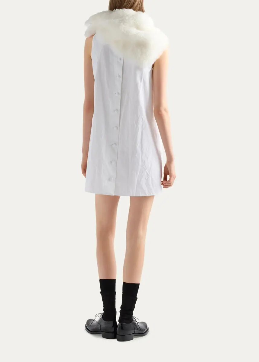 Prada Embellished Cotton Mini Dress | Thumbnail 3 Prada Embellished Cotton Mini Dress | Thumbnail 3