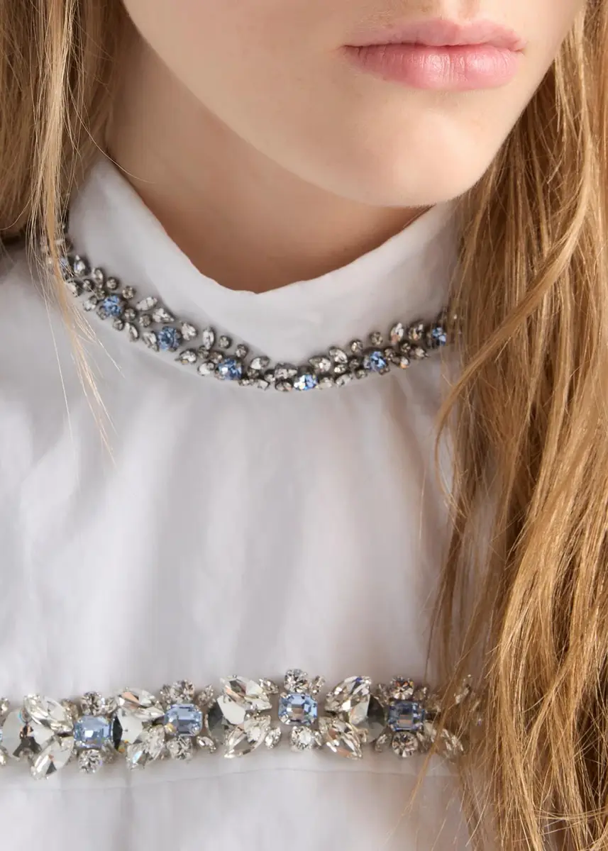 Prada Embellished Cotton Mini Dress | Thumbnail 5 Prada Embellished Cotton Mini Dress | Thumbnail 5