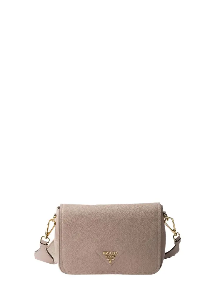 Prada Daino Flap Soft Leather Crossbody Bag | Image 1 Prada Daino Flap Soft Leather Crossbody Bag | Image 1