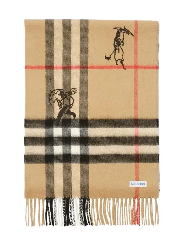 Burberry Men's Check Mates Cashmere Scarf