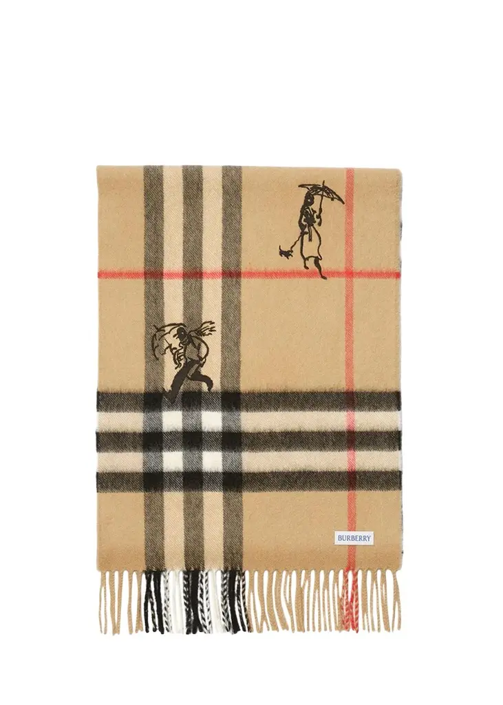 Men's Check Mates Cashmere Scarf