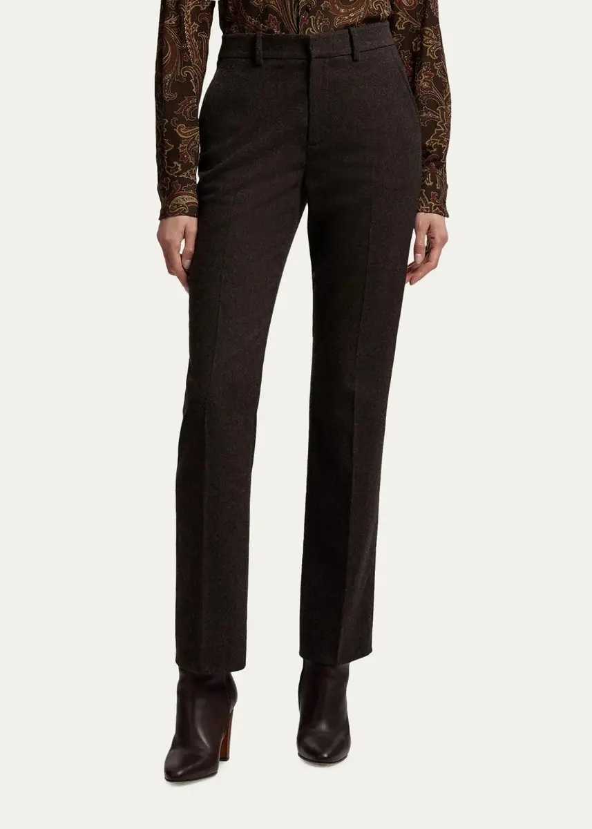 Ralph Lauren Collection Andrey Wool Herringbone Tapered-Leg Ankle Pants | Thumbnail 4 Ralph Lauren Collection Andrey Wool Herringbone Tapered-Leg Ankle Pants | Thumbnail 4