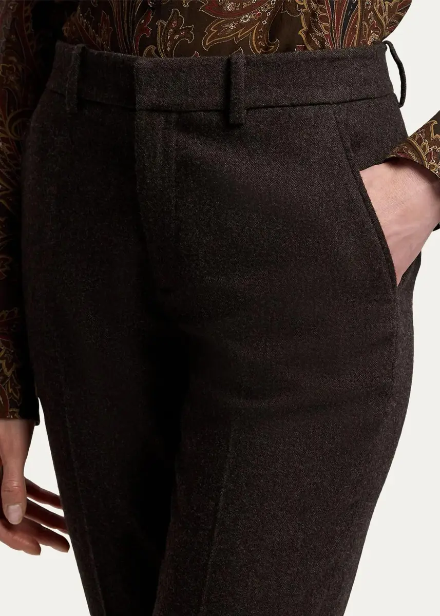Ralph Lauren Collection Andrey Wool Herringbone Tapered-Leg Ankle Pants | Thumbnail 5 Ralph Lauren Collection Andrey Wool Herringbone Tapered-Leg Ankle Pants | Thumbnail 5