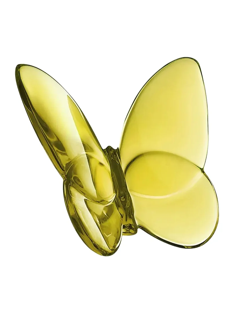 Baccarat 2.5" Lucky Crystal Amber Butterfly