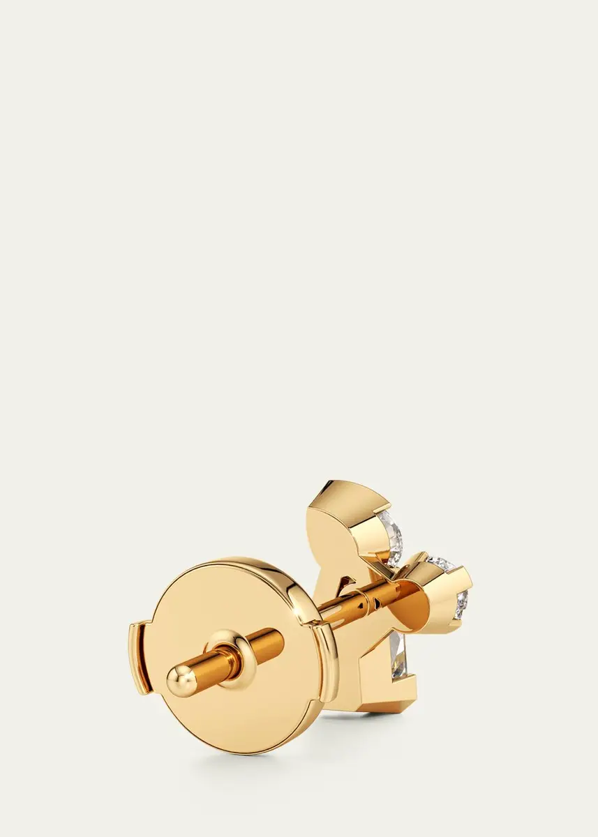 Unsaid Meta Lab-Grown Diamond Cluster Stud Earrings in 18K Yellow Gold | Thumbnail 2