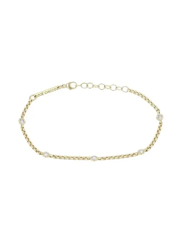 14K Floating 5 Diamond Chain Bracelet 14K Floating 5 Diamond Chain Bracelet