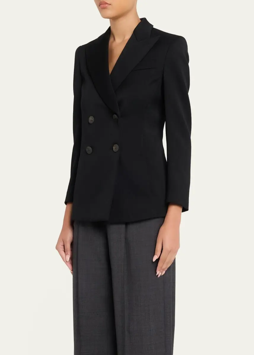 Giorgio Armani Double-Breasted Slim Wool Blazer | Thumbnail 4 Giorgio Armani Double-Breasted Slim Wool Blazer | Thumbnail 4