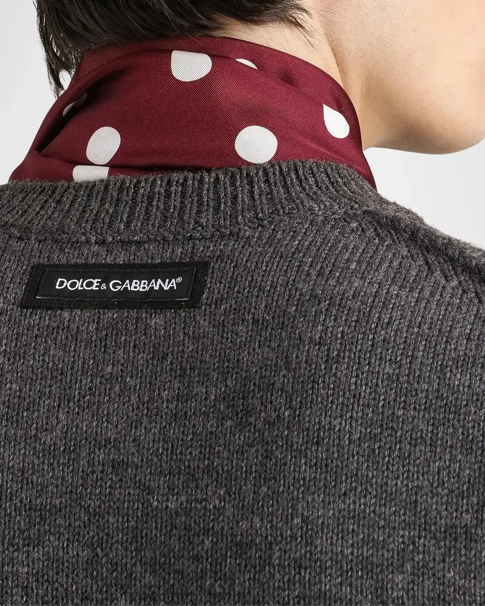 Dolce & Gabbana Men's Wool Crewneck Sweater | Thumbnail 3 Dolce & Gabbana Men's Wool Crewneck Sweater | Thumbnail 3