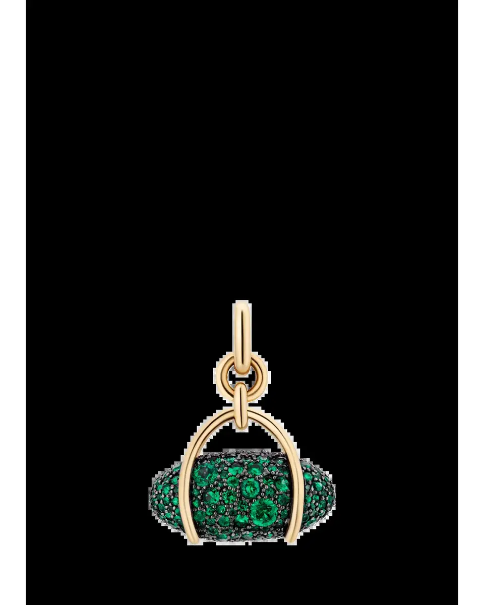 Mason and Books 14K Large Vice Pendant with Emeralds | Thumbnail 2 Mason and Books 14K Large Vice Pendant with Emeralds | Thumbnail 2