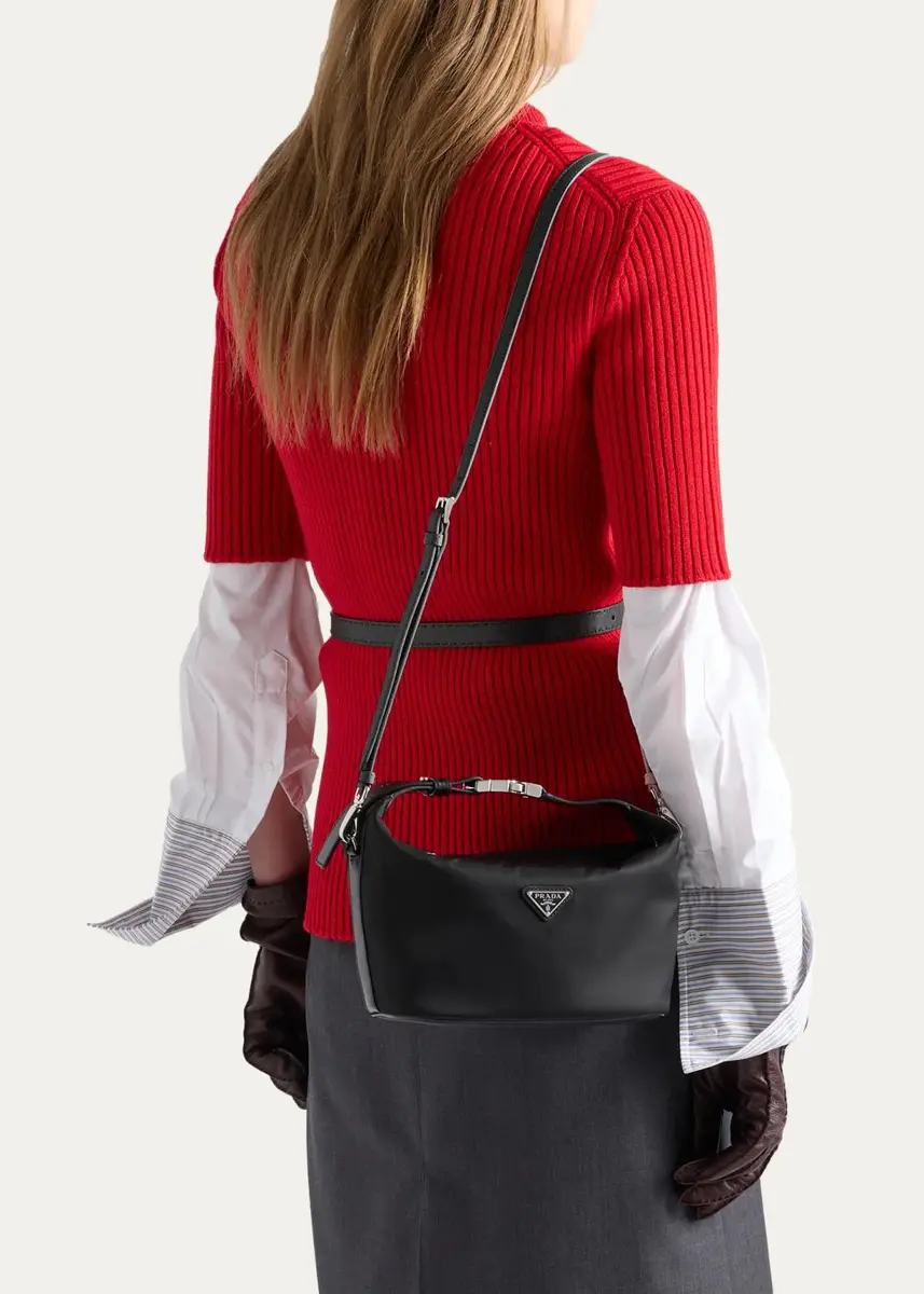 Prada Cherie Mini Re-Nylon Top-Handle Bag | Thumbnail 5