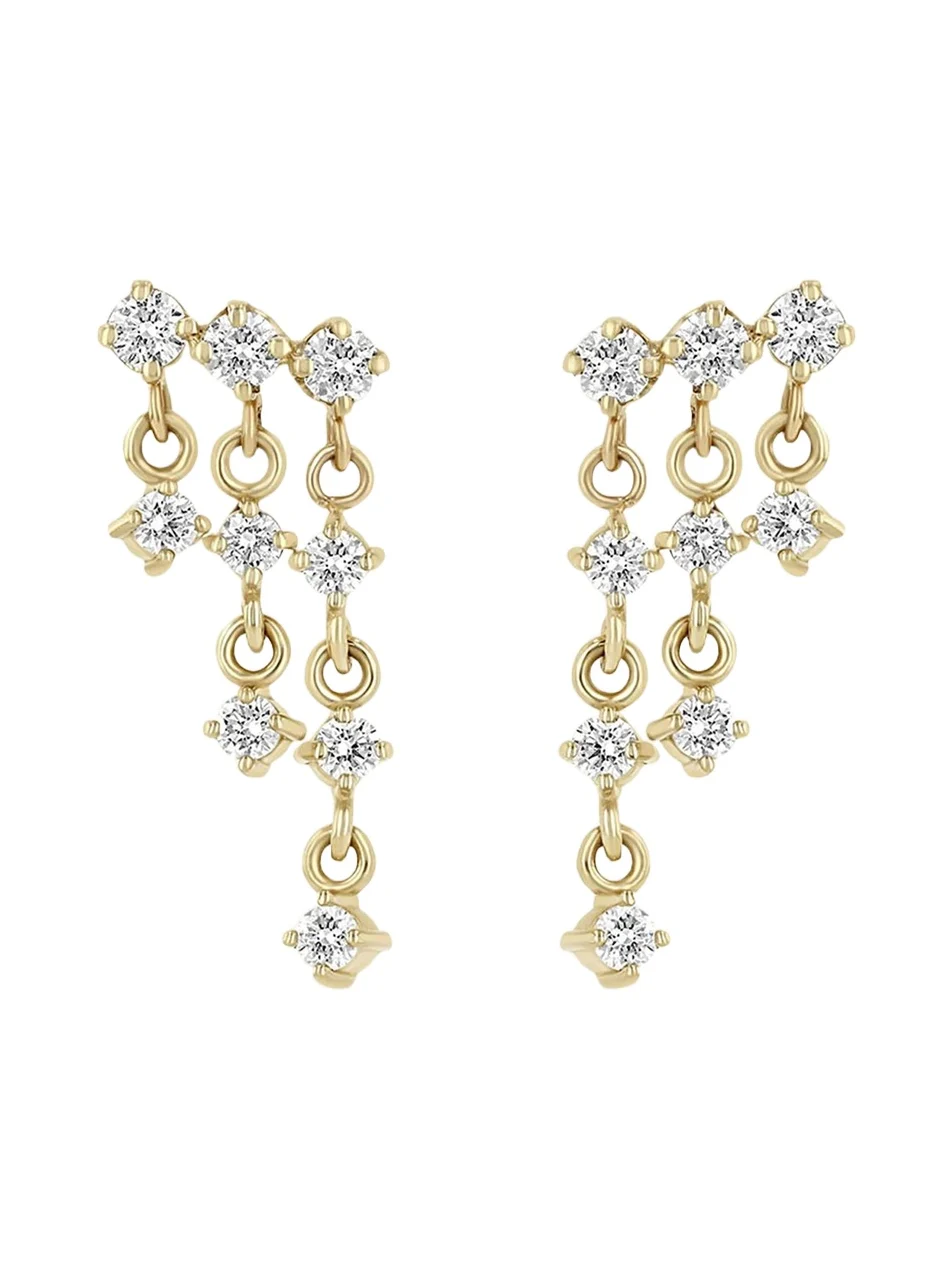 Zoë Chicco 14K Waterfall Prong-Set Diamond Earrings
