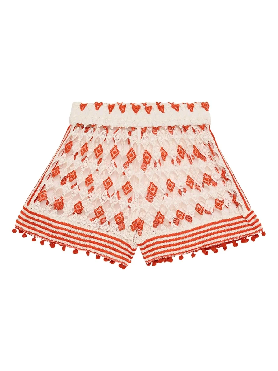 Ramy Brook Cordelia Crochet Coverup Mini Shorts
