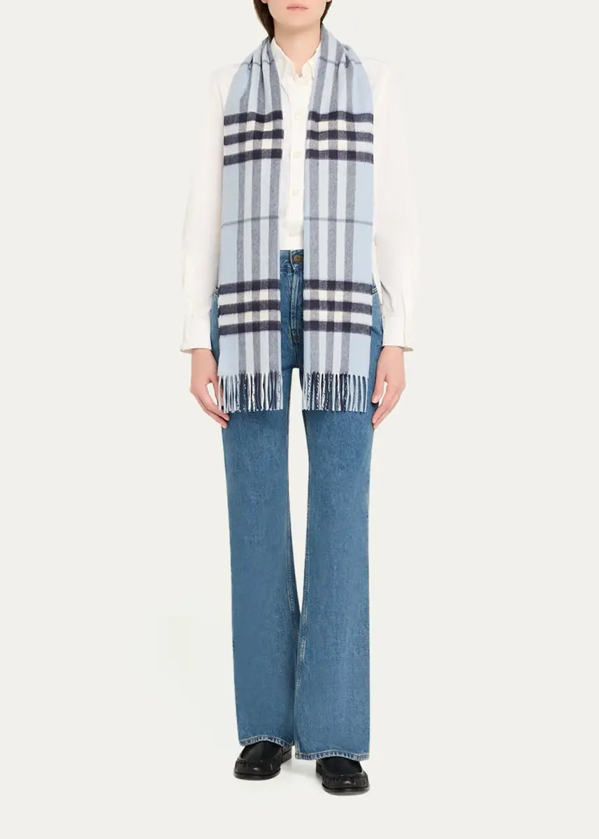 Burberry Giant Check Cashmere Scarf | Thumbnail 2 Burberry Giant Check Cashmere Scarf | Thumbnail 2