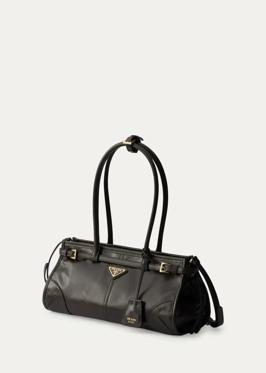 Prada Bonnie Medium Leather Shoulder Bag | Thumbnail 3 Prada Bonnie Medium Leather Shoulder Bag | Thumbnail 3
