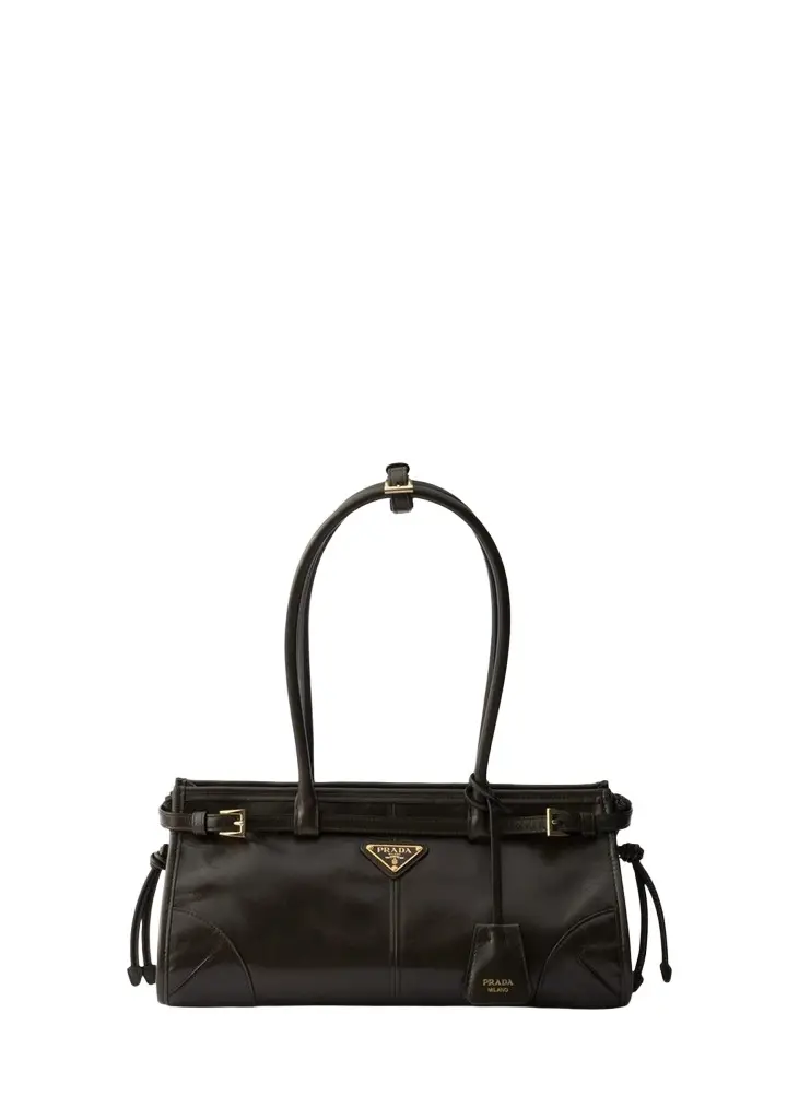 Prada Bonnie Medium Leather Shoulder Bag | Image 1 Prada Bonnie Medium Leather Shoulder Bag | Image 1