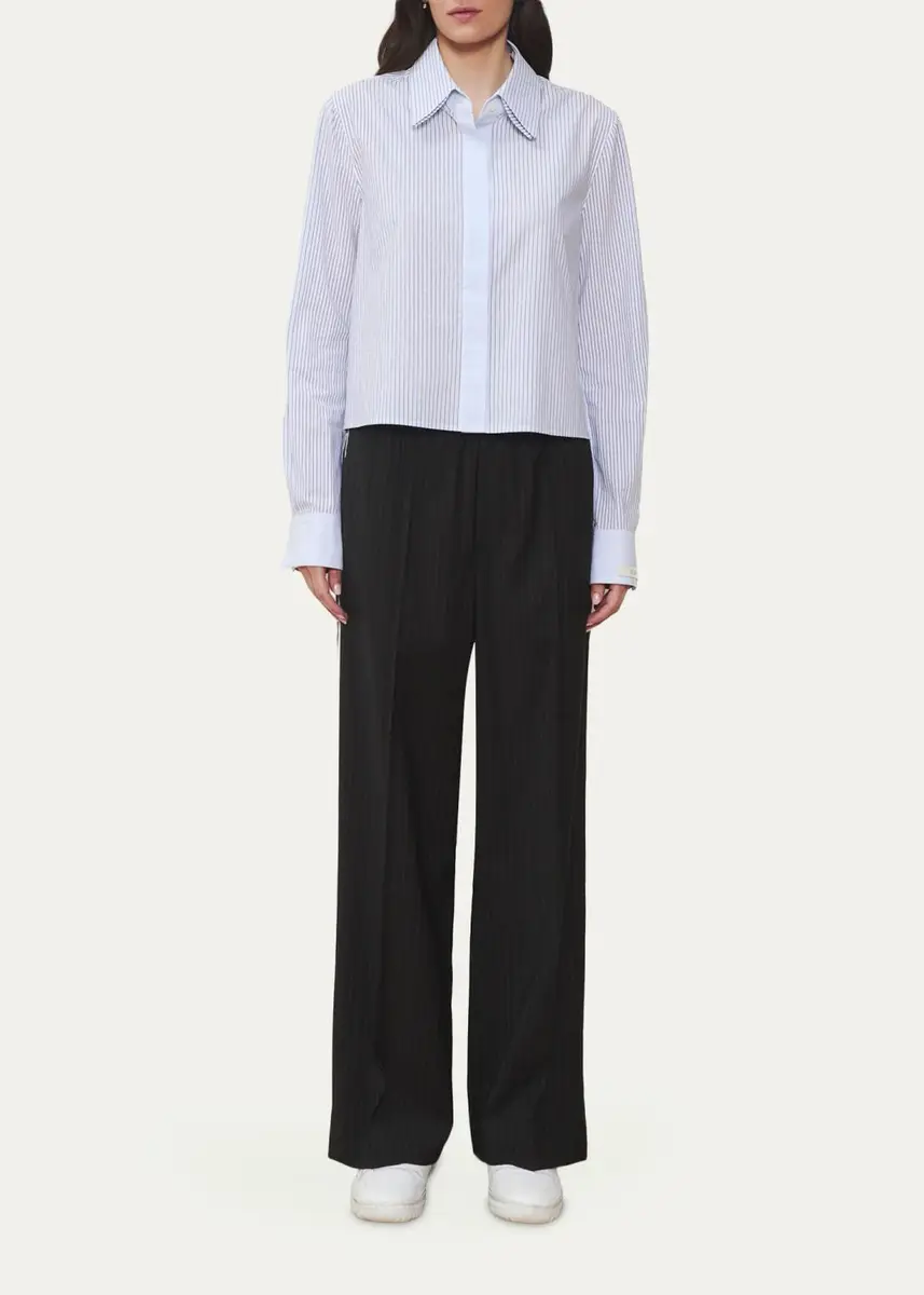 WE-AR4 The Campbell Boxy Striped Cotton Shirt | Thumbnail 2 WE-AR4 The Campbell Boxy Striped Cotton Shirt | Thumbnail 2