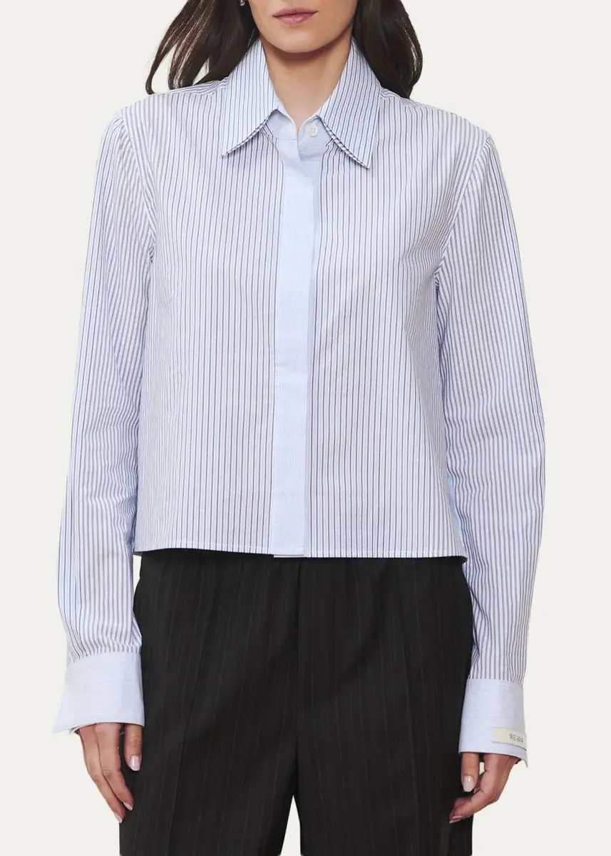 WE-AR4 The Campbell Boxy Striped Cotton Shirt | Thumbnail 4 WE-AR4 The Campbell Boxy Striped Cotton Shirt | Thumbnail 4