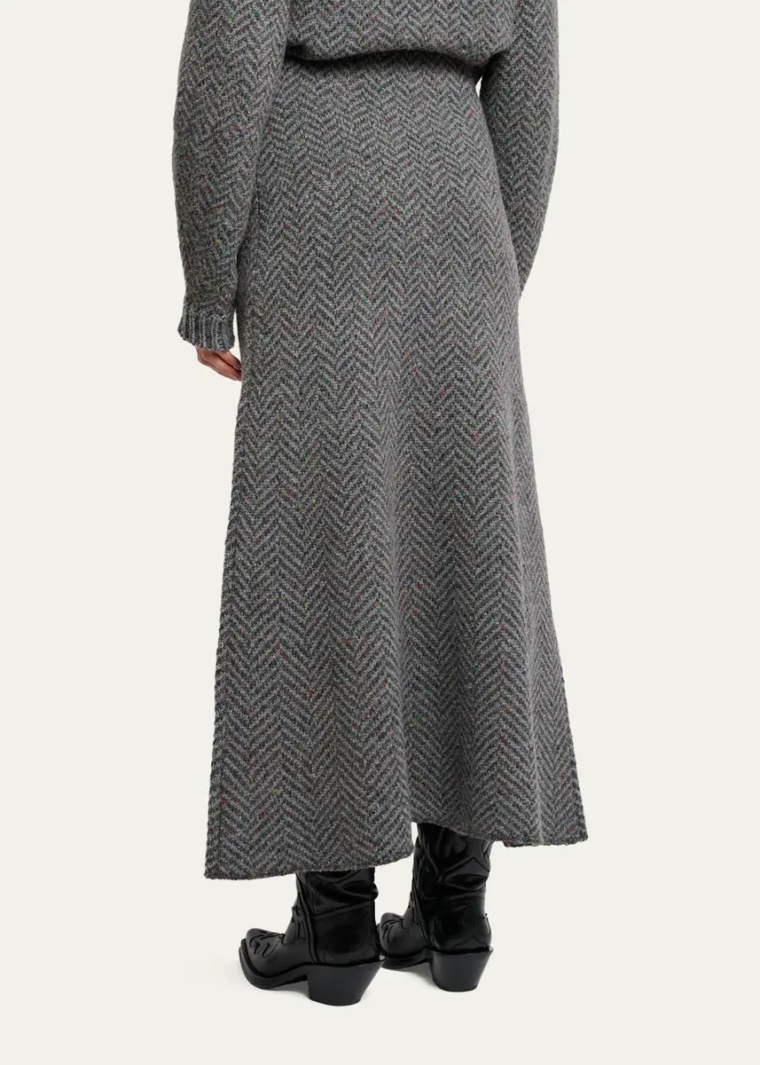 Gabriela Hearst Camden Cashmere Speckled Herringbone Maxi Skirt | Thumbnail 3 Gabriela Hearst Camden Cashmere Speckled Herringbone Maxi Skirt | Thumbnail 3