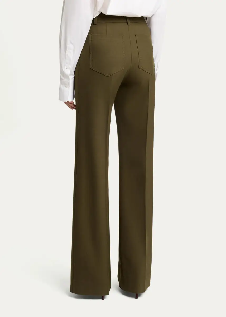 Victoria Beckham Alina Patch Pocket Wide-Leg Trousers | Thumbnail 3 Victoria Beckham Alina Patch Pocket Wide-Leg Trousers | Thumbnail 3