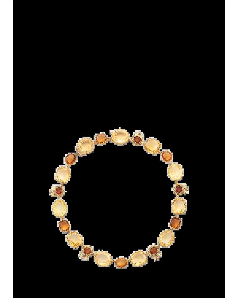 Mellerio 18K Yellow and Rose Gold Citrine Pierreries Necklace | Thumbnail 2