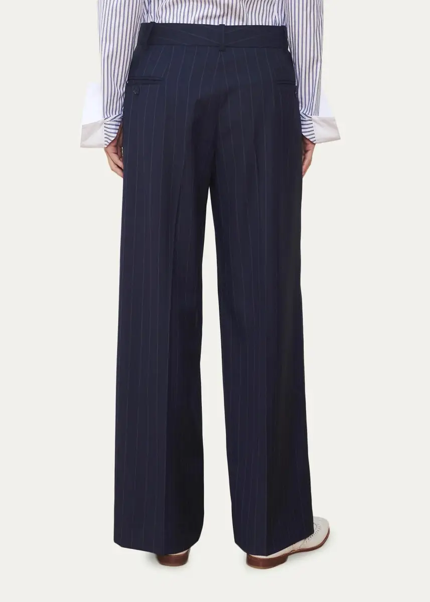 WE-AR4 The Avenue Pinstriped Wide-Leg Pants | Thumbnail 3 WE-AR4 The Avenue Pinstriped Wide-Leg Pants | Thumbnail 3