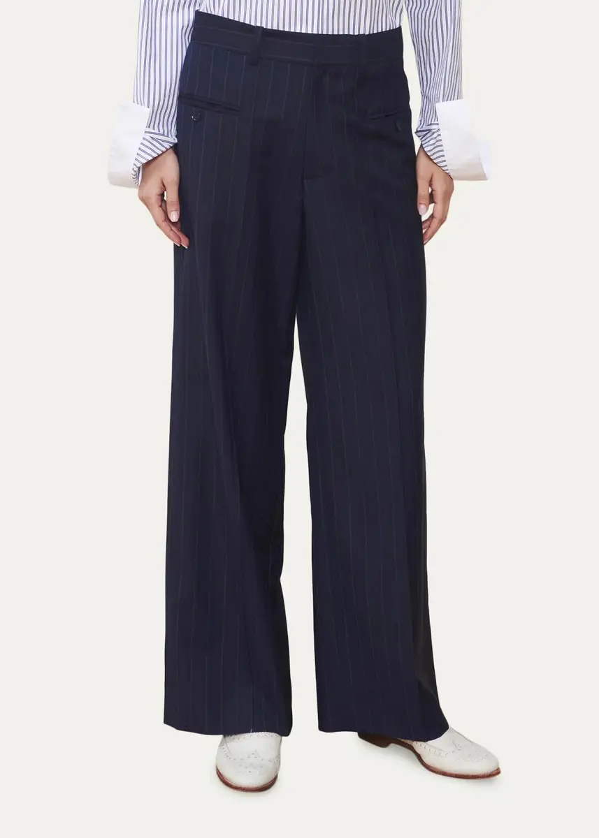 WE-AR4 The Avenue Pinstriped Wide-Leg Pants | Thumbnail 4 WE-AR4 The Avenue Pinstriped Wide-Leg Pants | Thumbnail 4