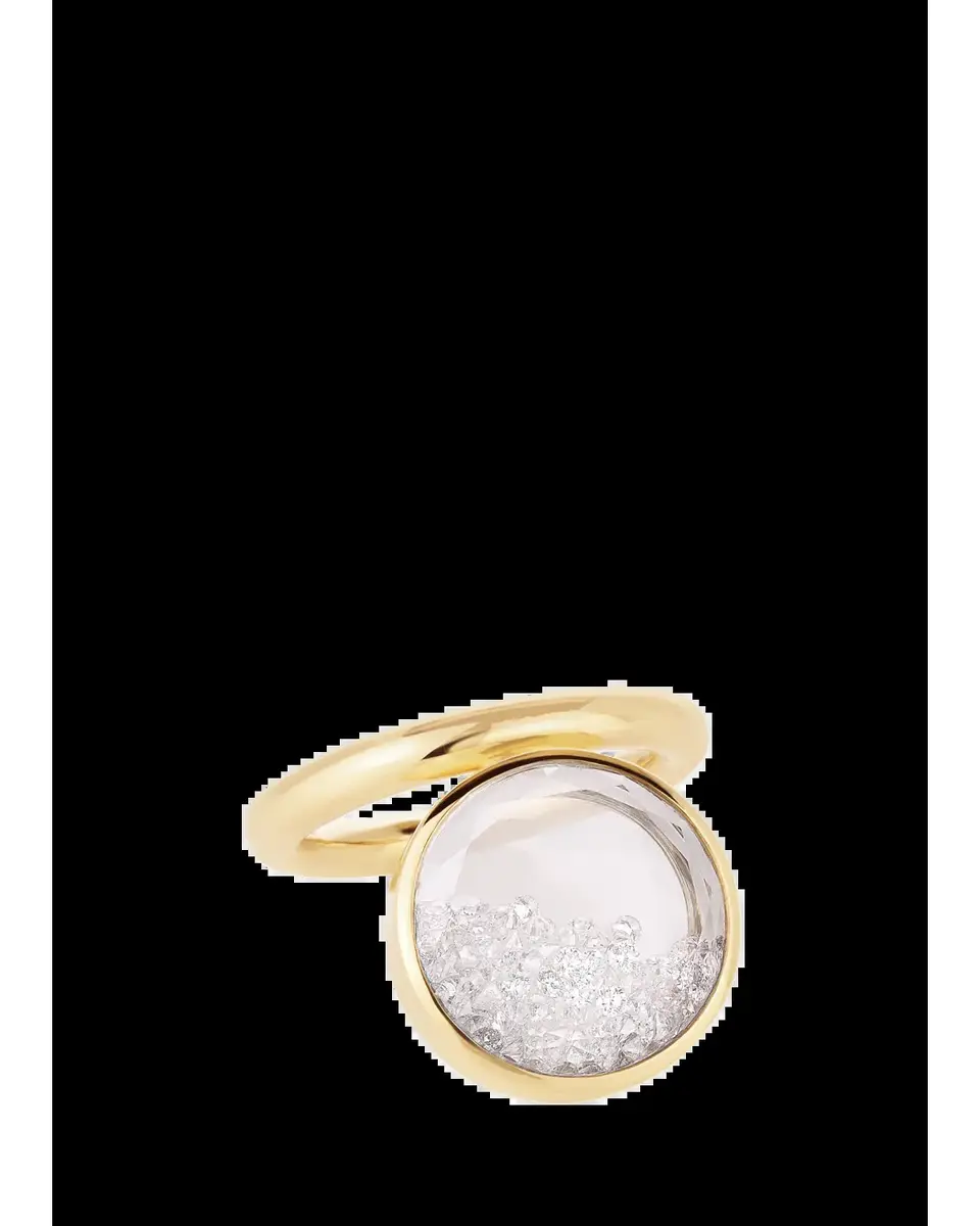 MORITZ GLIK 18K Yellow Gold Bambole Shaker Ring with Diamonds | Thumbnail 2 MORITZ GLIK 18K Yellow Gold Bambole Shaker Ring with Diamonds | Thumbnail 2
