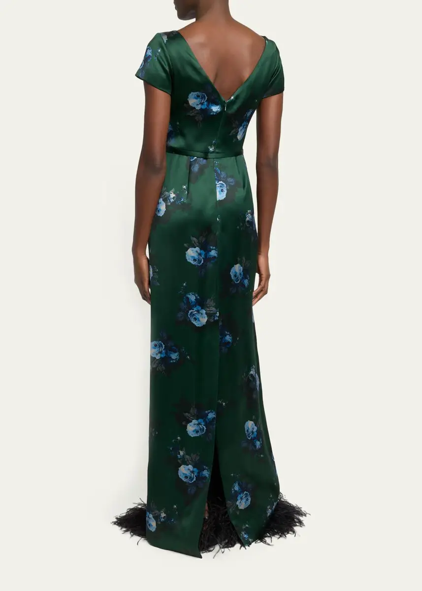 Erdem Duchess Printed Boatneck Maxi Dress | Thumbnail 3