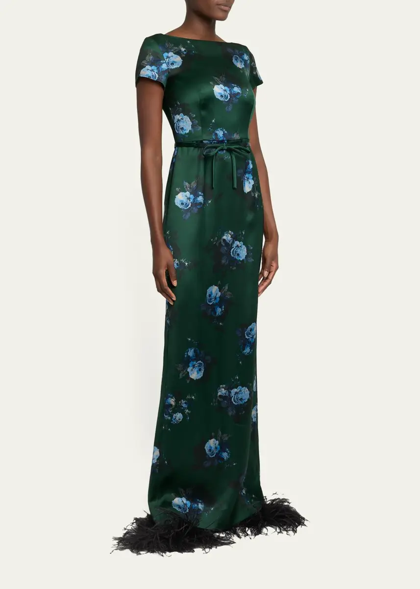 Erdem Duchess Printed Boatneck Maxi Dress | Thumbnail 4