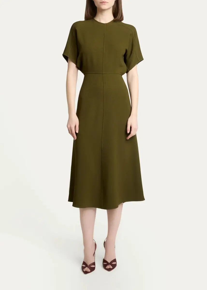 Victoria Beckham Eleanor A-Line Midi Dress | Thumbnail 2 Victoria Beckham Eleanor A-Line Midi Dress | Thumbnail 2