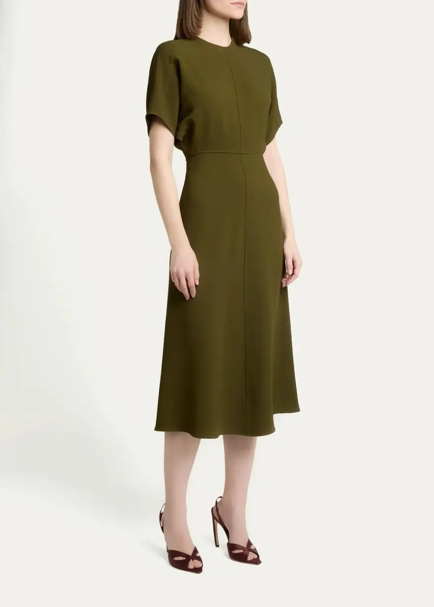 Victoria Beckham Eleanor A-Line Midi Dress | Thumbnail 4 Victoria Beckham Eleanor A-Line Midi Dress | Thumbnail 4