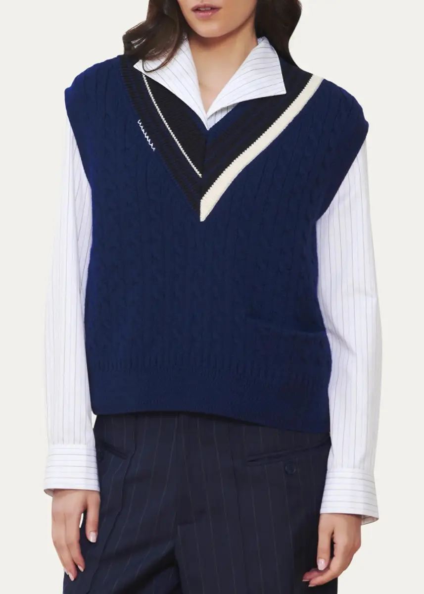 WE-AR4 The Retro Cable-Knit Wool Vest | Thumbnail 4 WE-AR4 The Retro Cable-Knit Wool Vest | Thumbnail 4