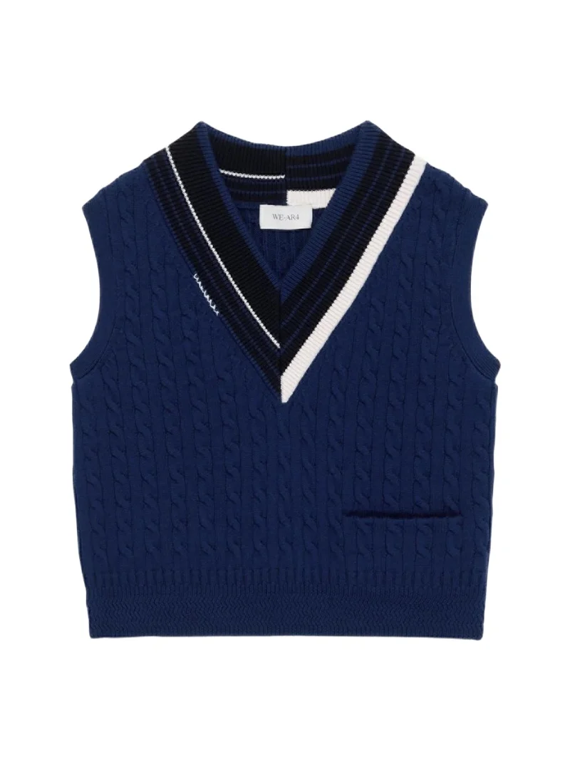 The Retro Cable-Knit Wool Vest