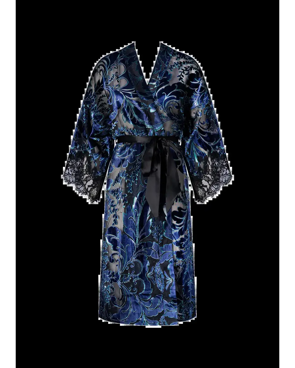 Lise Charmel Lace-Trim Burnout Velvet Robe | Thumbnail 2 Lise Charmel Lace-Trim Burnout Velvet Robe | Thumbnail 2