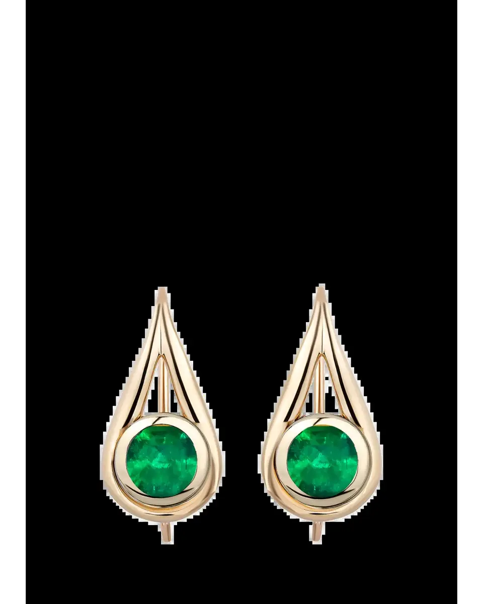Mason and Books 14K Lasso Drop Earrings with Emeralds | Thumbnail 2 Mason and Books 14K Lasso Drop Earrings with Emeralds | Thumbnail 2