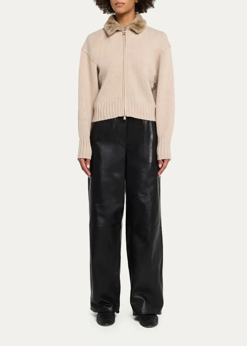 Simkhai Drop Shoulder Wool-Cashmere Cardigan | Thumbnail 2 Simkhai Drop Shoulder Wool-Cashmere Cardigan | Thumbnail 2