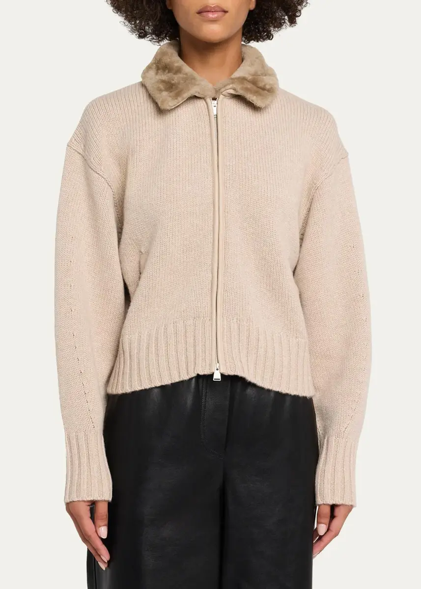 Simkhai Drop Shoulder Wool-Cashmere Cardigan | Thumbnail 4 Simkhai Drop Shoulder Wool-Cashmere Cardigan | Thumbnail 4