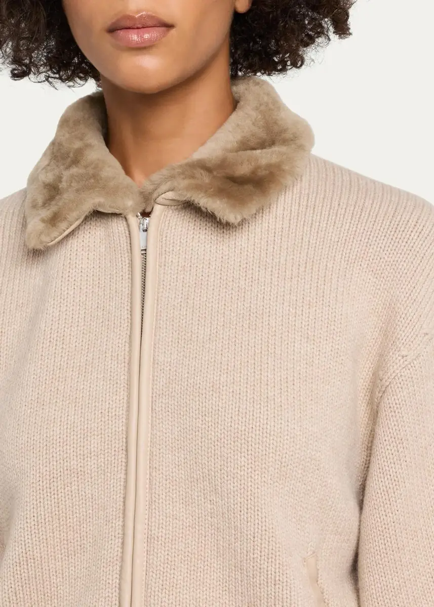 Simkhai Drop Shoulder Wool-Cashmere Cardigan | Thumbnail 5 Simkhai Drop Shoulder Wool-Cashmere Cardigan | Thumbnail 5