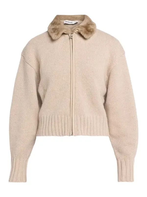 Simkhai Drop Shoulder Wool-Cashmere Cardigan