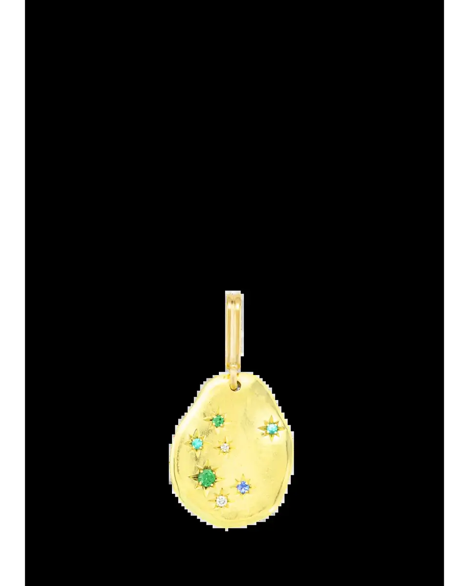 Mellerio 18K Yellow Gold Starry Night Pendant with Tsavorite | Thumbnail 2 Mellerio 18K Yellow Gold Starry Night Pendant with Tsavorite | Thumbnail 2