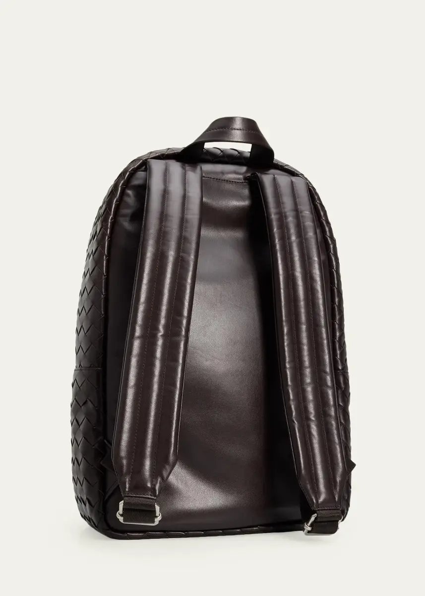 Bottega Veneta Men's Medium Intrecciato Leather Backpack | Thumbnail 5 Bottega Veneta Men's Medium Intrecciato Leather Backpack | Thumbnail 5