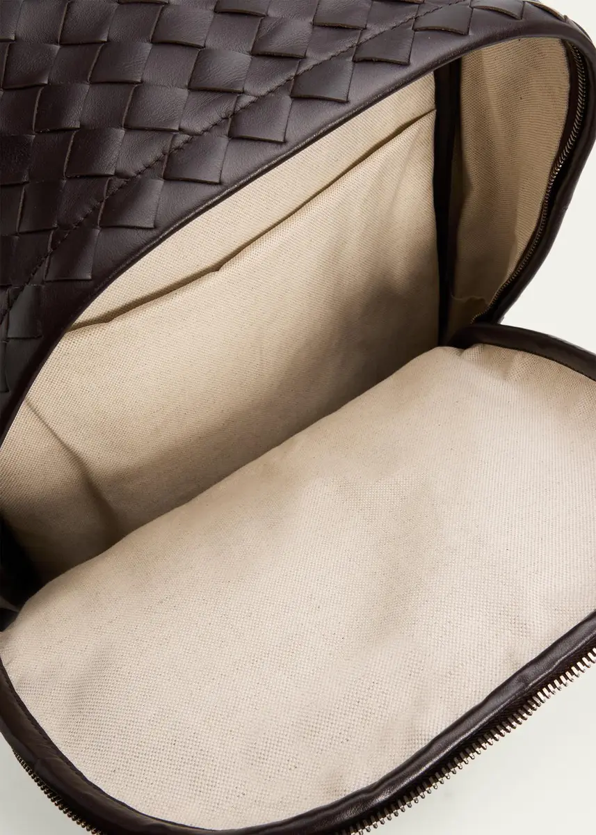Bottega Veneta Men's Medium Intrecciato Leather Backpack | Thumbnail 6 Bottega Veneta Men's Medium Intrecciato Leather Backpack | Thumbnail 6