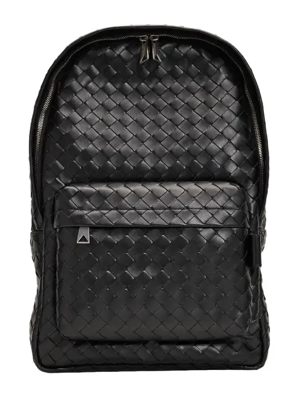 Men's Medium Intrecciato Leather Backpack