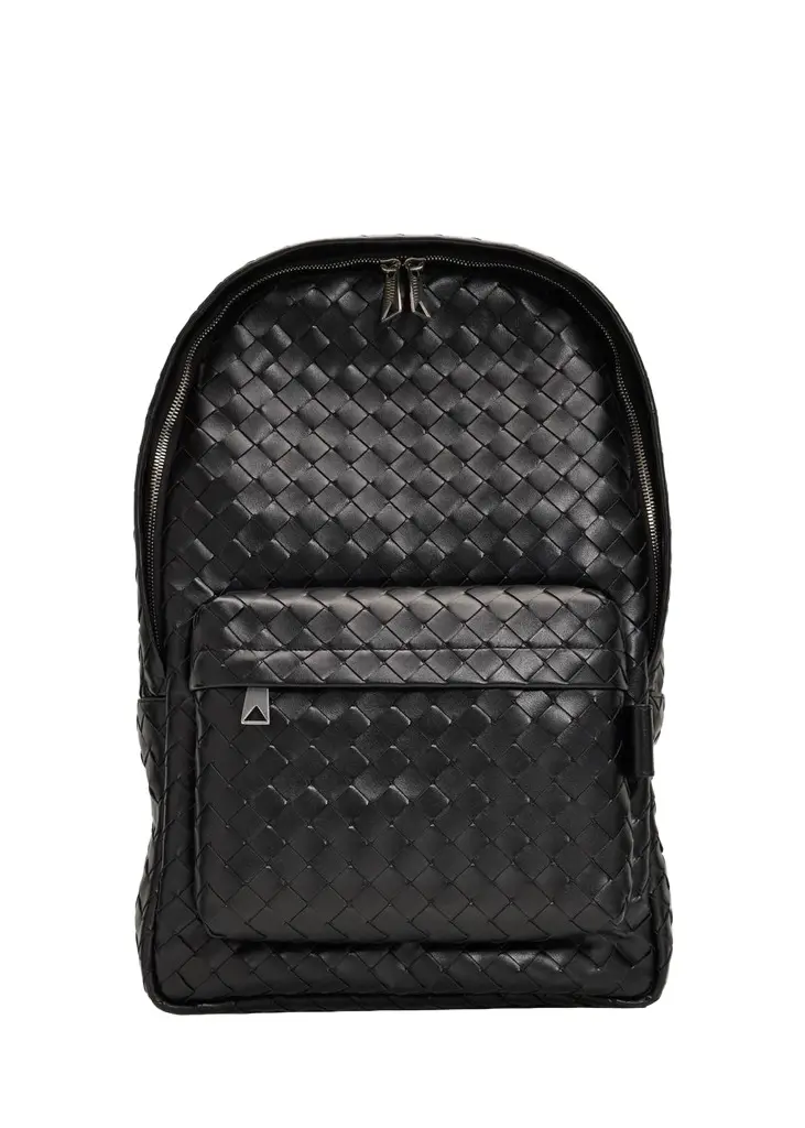 Men's Medium Intrecciato Leather Backpack