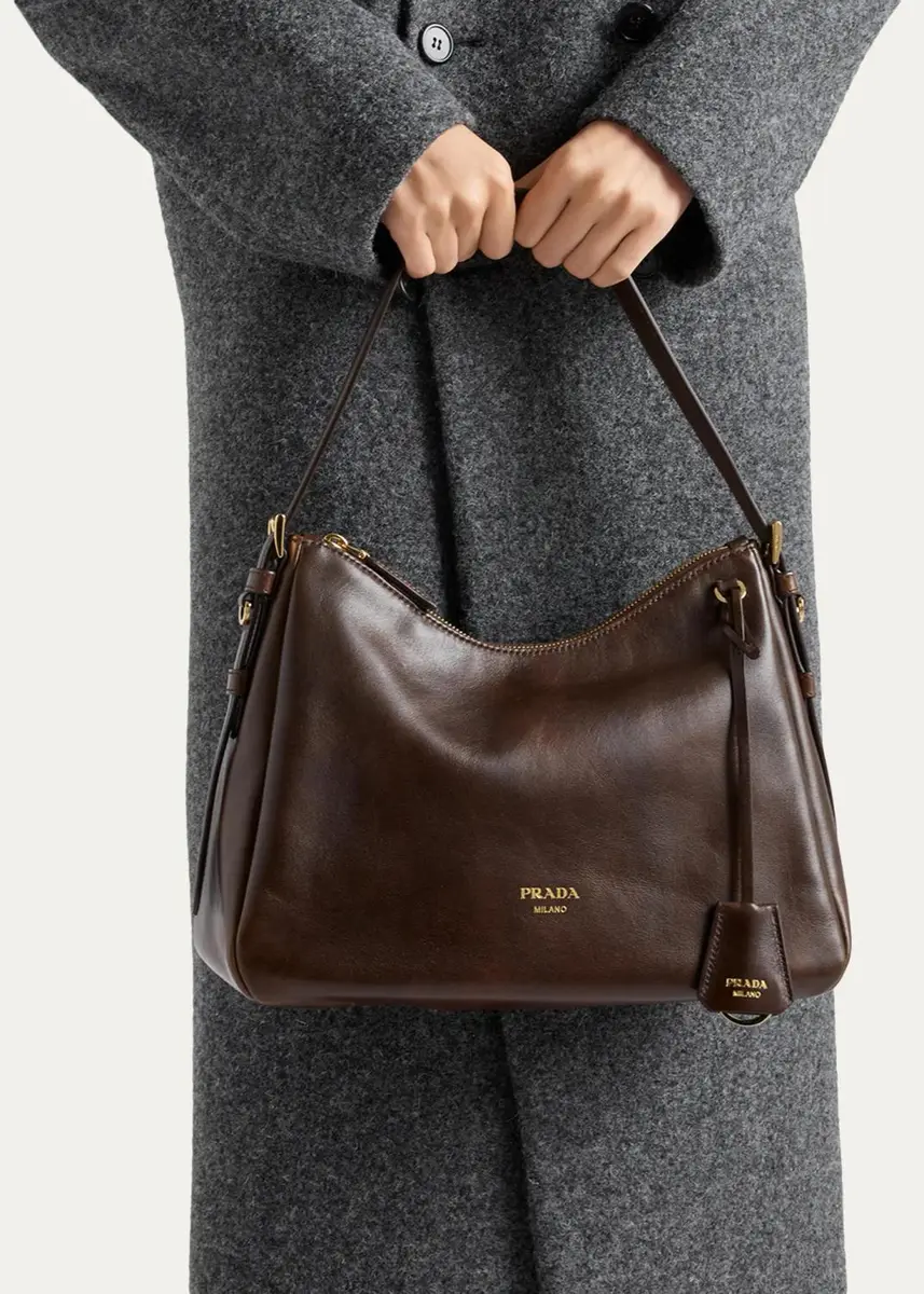 Prada Aimee Medium Leather Shoulder Bag | Thumbnail 4 Prada Aimee Medium Leather Shoulder Bag | Thumbnail 4