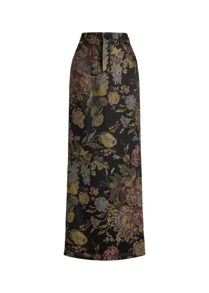 Ralph Lauren Collection Fontaine Floral Jacquard Maxi Skirt | Image 1 Ralph Lauren Collection Fontaine Floral Jacquard Maxi Skirt | Image 1